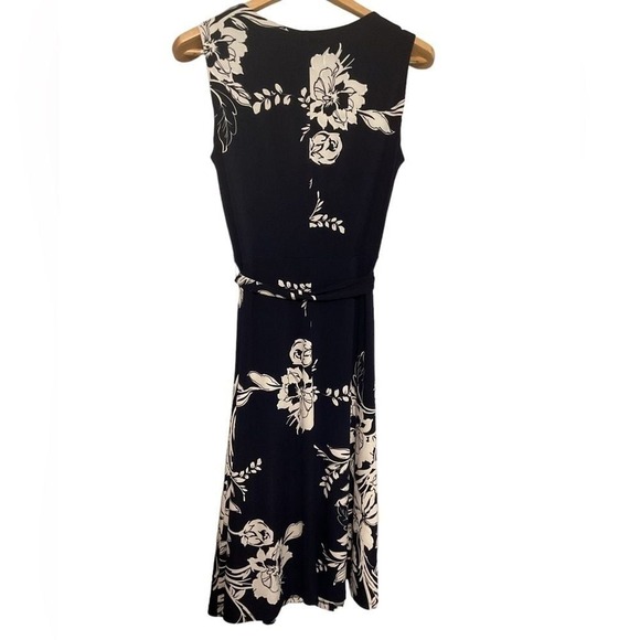 Sandra‎ Darren black white flower print dress size M Y2K - Picture 5 of 7